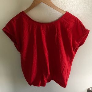 Red Backless Tee